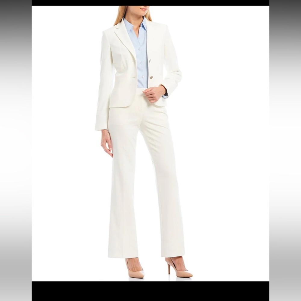 Calvin Klein white pant and blazer matching suit
